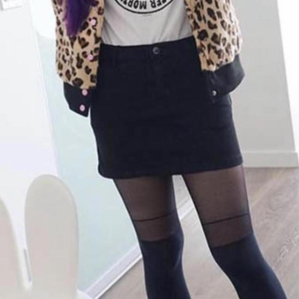 Sourpuss Clothing Women's Skirt black denim mini skirts size S goth gothic punk